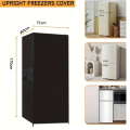 Waterproof Upright Freezer Lid with Zipper Dustproof Sunproof Refrigerator Cover Compatible with Most Models. 