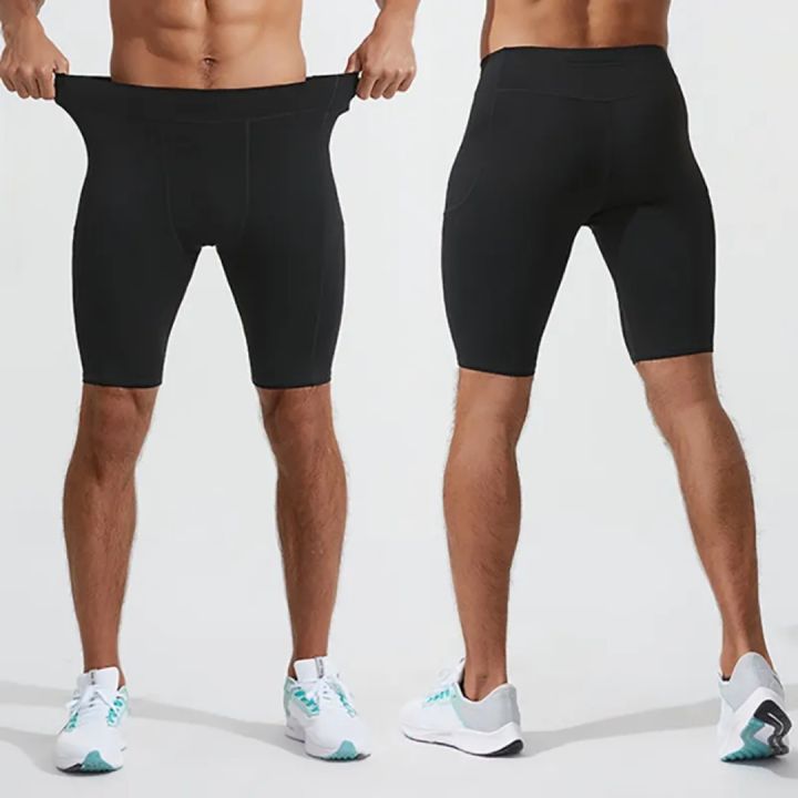 Skin%20Tight%20Half%20Pant%20For%20Men%20Women%20Black:%20Skin-Tight%20Half%20Pants%20Suitable%20For%20Both%20Men%20And%20Women,%20Perfect%20For%20Various%20Sports%20Activities%20Or%20Casual%20Wear.%20-%20Image%204