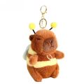 1-20PCS Cute Bee Capybala Bag Pendant Plush Keychain Doll Niche Backpack Hanging Decoration High-end Doll Plush Toy Small Gift. 