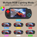 GAMINJA ANS16 Open Source Handheld Game 4.5 Inch IPS Screen RGB Lighting Portable Retro Video Game Console 64GB For PS1/GBA/SFC. 