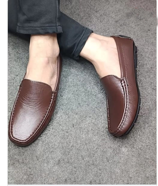 Men Shoes Luxury Trendy Casual Slip on Formal Loafers Men Chocolate Male Driving Shoes