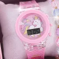 1pcs Unicorn Pink Silicone Electronic Watch +1pcs Unicorn Crystal Bracelet Set as a Gift for My DAUGHTER'S GRADUATION Season. 