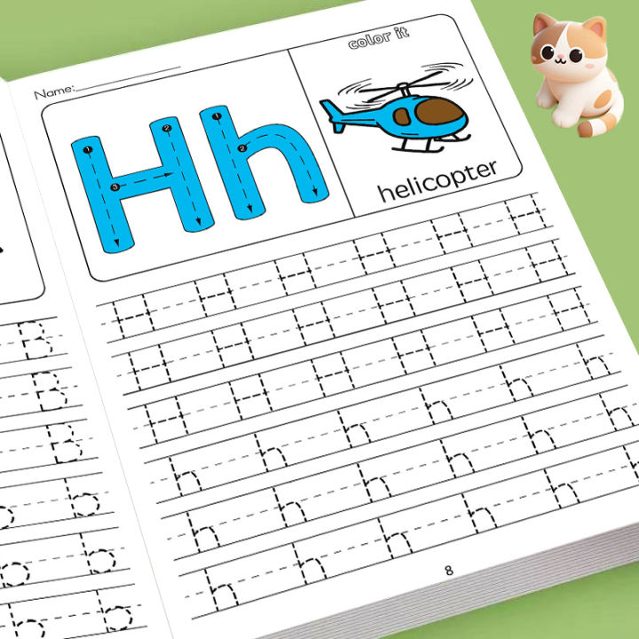Writing Exercise Cartoon A-Z Pen Control Pre-Writing Workbook for Preschool Kids, 32 Pages ...