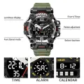 SMAEL Dual Display Men Watches Waterproof Sports Watch Military Man Alarm Stopwatch Quartz Wristwatch Male Digital Clock 8072. 