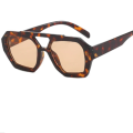 Cross Border European and American Double Beam Irregular Sunglasses 2023 New Retro Personalized Sunglasses Popular on the Intern.