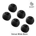ELOIT DIVINUS Velvet Wide Bore Silicone Earphone Eartips For 4-6mm Nozzle, Soft Deeply Ear Tips For Earbuds Dunu Davinci.
