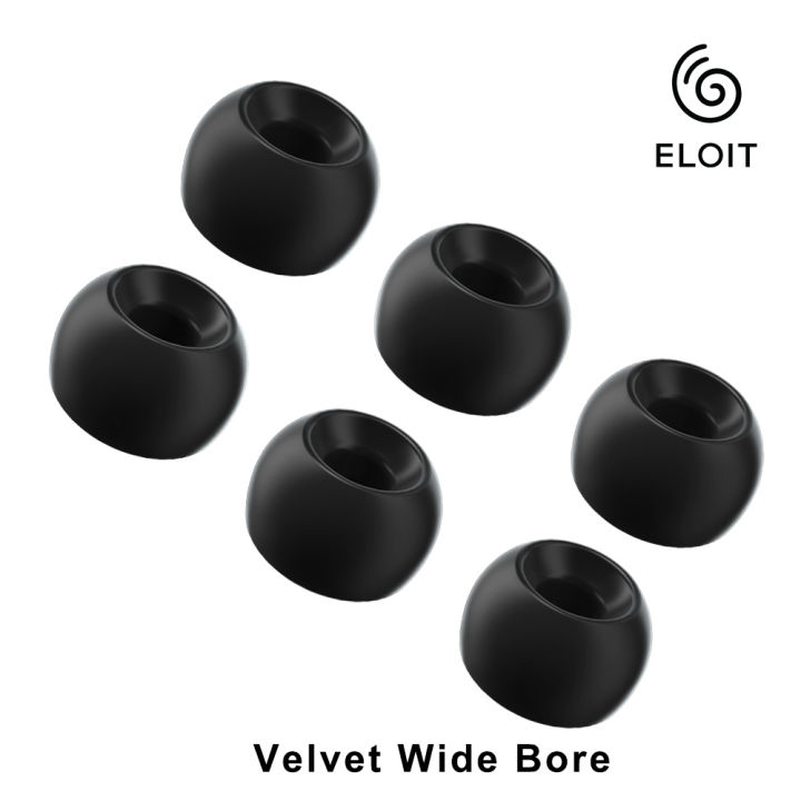 ELOIT DIVINUS Velvet Wide Bore Silicone Earphone Eartips For 4-6mm Nozzle, Soft Deeply Ear Tips For Earbuds Dunu Davinci