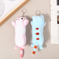 16cm Lovely Long Cat Plush Doll Toys Soft Stuffed Animal Keychain Backpack Pendant Kawaii Keyring for Kids Girls Birthday . 