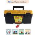 Tool Box Plastic Portable Storage With Removable Tray & Carrying Handle suitable For tool’s storage, Fishing accessories storage. 