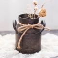 Retro Old Tin Flower Bucket Furnishings Props Garden European Milk Jug Single Plant Pot Vase Decoration Ornaments Home Decor home decoration item. 