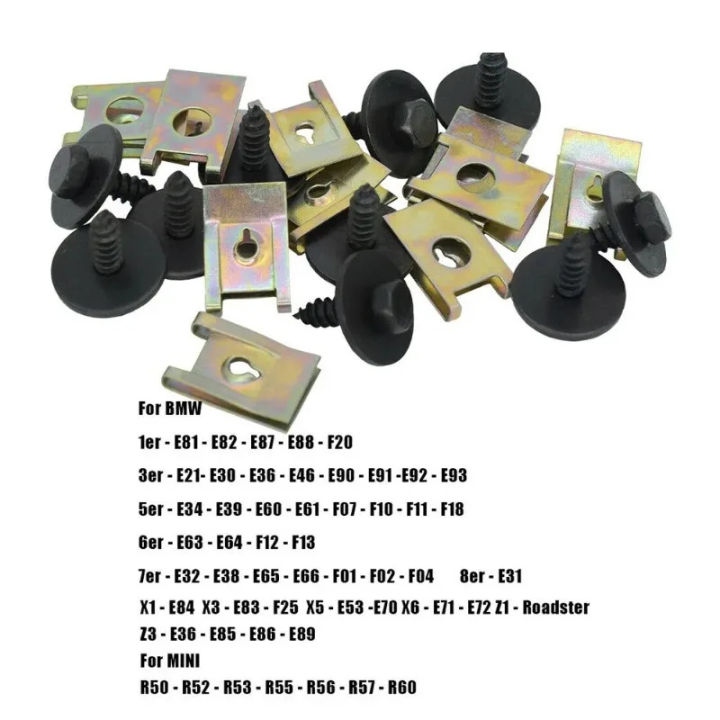 20pcs%20Hex%20Head%20Tapping%20Socket%20Bolt%20Screw%20Clips%20With%20Speed%20Fastener%20Engine%20Shield%20For%20Under%20Tray%20Splash%20Guard%20For%20BMW%20-%20Image%205