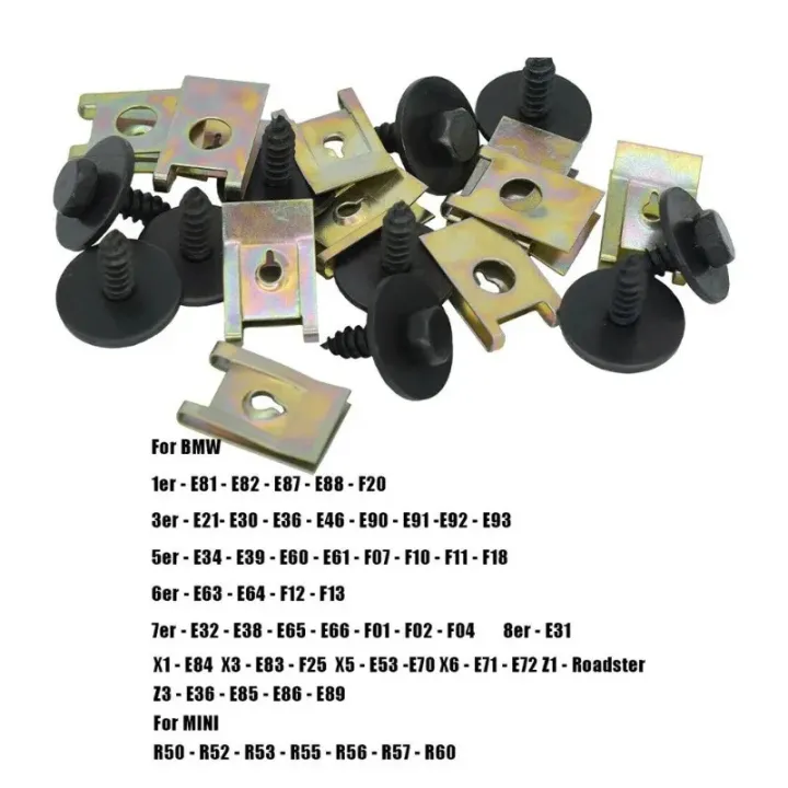 20pcs%20Hex%20Head%20Tapping%20Socket%20Bolt%20Screw%20Clips%20With%20Speed%20Fastener%20Engine%20Shield%20For%20Under%20Tray%20Splash%20Guard%20For%20BMW%20-%20Image%205