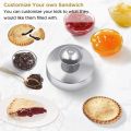 Hamburger Pie Sealer Mold Bread Round Stainless Steel DIY Sandwich Cutter Baking Stainless Steel Sandwich Cutting Sealing Tool.