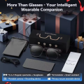 AI Smart Glasses 1080P Camera Voice Assistant WiFi Transfer Wear Detection HD Calling Music Playback IP65 Waterproof Outdoor Use. 