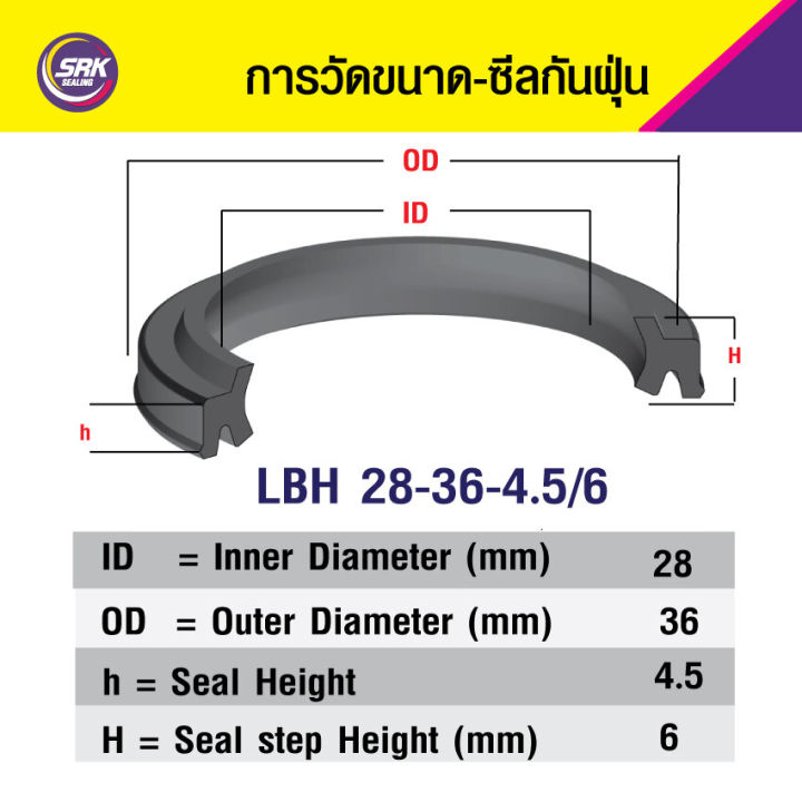 LBH%2028-36-4.5/6nok%20dust%20seal%20dust%20seal%20sweep%20seal%20Wiper%20seal%20(NBR%20)%20(1%20pc)%20-%20Image%202