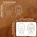 Face Map Front Painting Stencil 8.3x11.7inch Reusable Golden Ratio Face Pattern Drawing Template Human Face Decoration Stencil. 