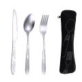 Picnic Set Tableware Washable with Zipper Travel Cutlery Kit Case Portable Pouch for Dinner Household Tool Travel Camping Spoon. 