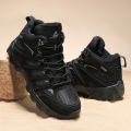New Men High Quality Leather Boots Fishing Hunting Sneakers Desert Combat Men's Boots Outdoor Hiking Shoes Ankle Boots Work Safe. 