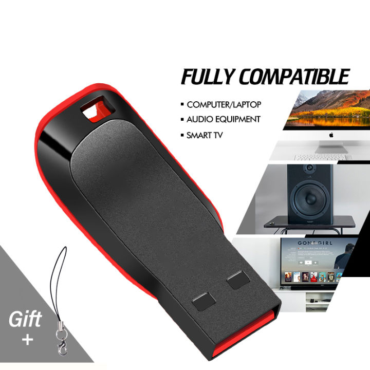 High-capacity Speed USB Flash Drives 2.0 128GB 64GB Black Free Keychain Pen Drive 32GB Storage Memory Stick Mini Business 