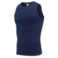 Men's Compression Tank Tops Gym Workout Running Sport Vest Summer Athletic Sleeveless Undershirt Base Layer Quick Dry Stretchy. 