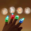 5Pcs Cartoon Cute Projection LED Finger Light Toys Multi-pattern Light-emitting Ring Finger Light Toys Birthday Decorations.