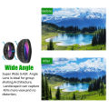 2025 New Upgrade 2 In 1 HD 0.45x Super Wide Angle & 12.5x Macro Lens for iPhone 16 X   mobile Phone Camera lens Kit. 