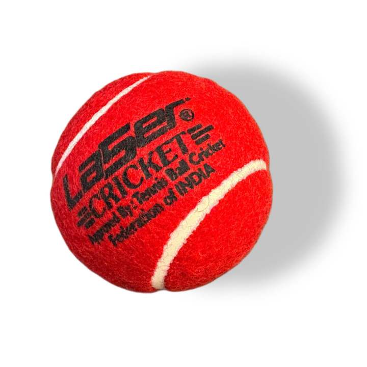 LASER CRICKET TENNIS BALL - Heavy Weight Cricket Tennis Ball (Red)