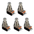 Miwayer 5/10Pcs Momentary Soft Guitar Footswitch - 12mm Thread, 2 Pin SPST NO, Quiet Push Button for Amp, DIY Pedal Projects. 