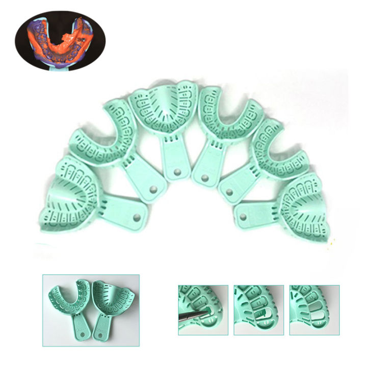 6 Pièces Plateaux à Empreinte Dentaire Jetables L+M+S Pour Implants Orthodontie