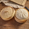 Giant  Dumpling Squishy Soft Stretchy Bun with Food Steamer Design Pinchable Fingertip Fun Play and Squishy Lovers. 
