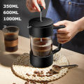 350/600/1000ML French Press Coffee Maker Pot Thickened Borosilicate Glass French Press Coffee Maker Multifunction Hand Punch Pot. 