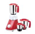 Bajaj Ruby 800-Watt Mixer Grinder with 3 Jars (White/Red).