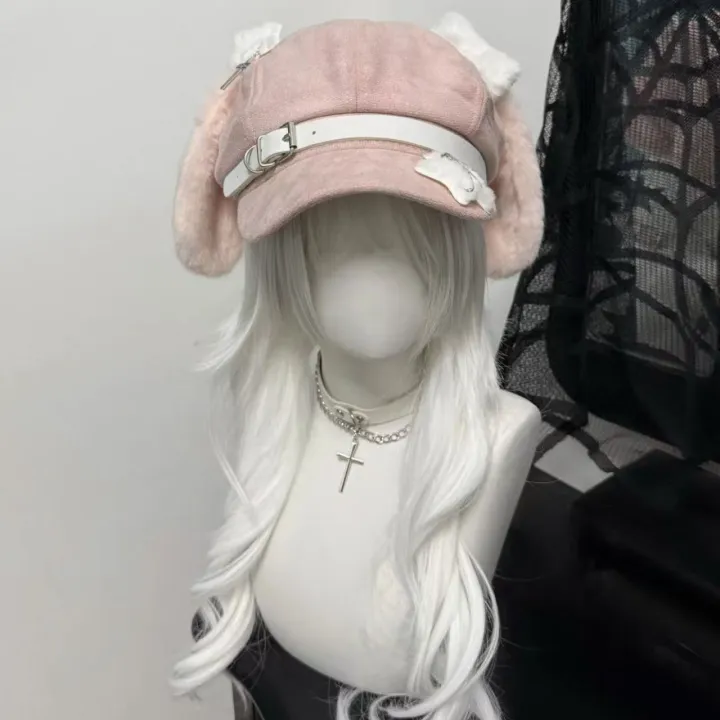 Women's%20Kawaii%20Hat%20Sweet%20Style%20New%20Fashion%20Cap%20Grey%20Dog%20Eared%20Cap%20Subculture%20Beret%20Cute%20Individualistic%20Embodying%20Otaku%20Culture%20-%20Image%203