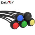 DaierTek 5PCS 12mm Momentary Push Button Switch On Off Mini Round Switch Waterproof PBS-33B 3A 125V AC with Pre-soldered Wire. 