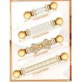Pearls Sweater Clips Fasteners Pearl Brooch Clips Cardigan Shawl Dress Shirts Collar Back Cinch Clips for Women Girls Clothing.