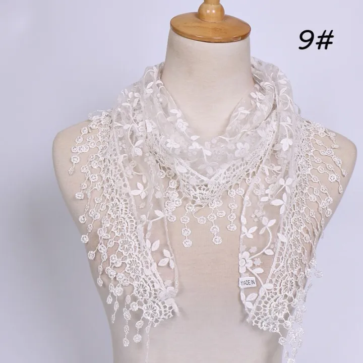 Women%20Embroidered%20Lace%20Tassel%20Scarf%20Triangle%20Fringe%20Solid%20Color%20Shawls%20Fashion%20Lightweight%20Prayer%20Hijab%20150*40cm%20-%20Image%203