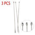 3PCS Stainless Steel Lab Spoon Spatula For Lab Powder Measuring Sampling Spoon Mixing Spatula Scoop Tools. 