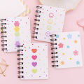 A7 Pocket Book Notebooks Small Flower Love Small Cute Side Flip Coil Book Student Mini Portable Flip Notepad. 