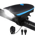 Bike Light with Horn Set,Rechargeable Bicycle Light with Bell,Bike Front Light for Electric Scooter, 3 Lighting Modes. 