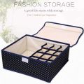 16 in 1 Foldable Socks & Bra Drawer Organizer, 24 Cells Foldable Storage Box, Closet Organizer for Underwear, Socks, Bra, and. 