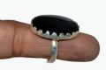 Black Onyx Gemstone Ring, 925 Sterling Silver Ring, Handmade . 