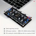 CX FUTRUE Dual 8-Way Interface Chassis Cooling Fan Hub, STAT And 5V 3PIN ARGB&8+12V 4PIN PWM&8 Interfaces..