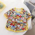 Children Clothing Set Boys and Girls' Clothes Summer Ice Silk Short Sleeved Baby 2Pcs Sets Toddler Loungewear Soft Pajamas 1-7Y. 
