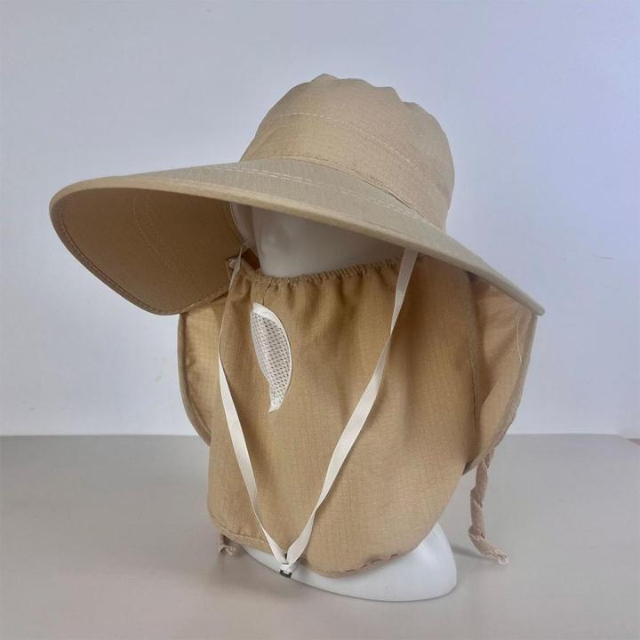 Summer%20Quick%20Dryng%20UV%20Protection%20Fisherman%20Cap%20Face%20Neck%20Cover%20Outdoor%20Fishing%20Cycling%20Adjustable%20Men%20Visor%20Hat%20Women%20Bucket%20Hat%20-%20Image%204