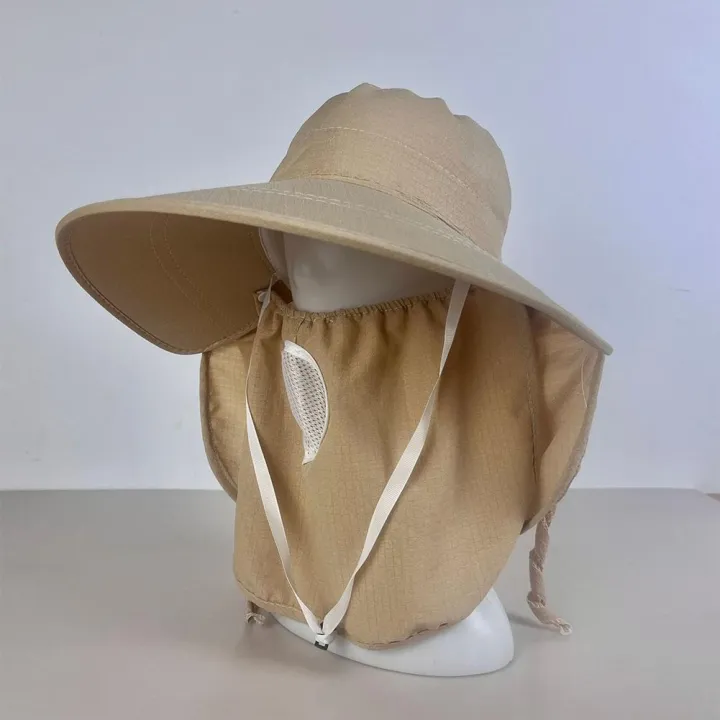 Summer%20Quick%20Dryng%20UV%20Protection%20Fisherman%20Cap%20Face%20Neck%20Cover%20Outdoor%20Fishing%20Cycling%20Adjustable%20Men%20Visor%20Hat%20Women%20Bucket%20Hat%20-%20Image%204