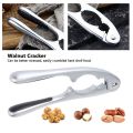 Top Choice Nutcracker Walnut Cracker Heavy Duty Shell Cracker Seafood Pecan Walnut Opener Tool with Non-Slip Handle, Silver, Standard. 