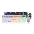 Wired Glow Gaming Competitive Keyboard and Mouse Combo Set USB Keyboard USB Mouse 104 Keys Rainbow Backlight Lightweight for PC Gamers Black. 