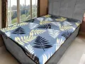 Bed cover mattress protector with zipper customizable sizes cotton. 