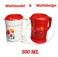 New White 0.5ltr/500 ML Mini Water Heater Jug Multicolor & Multidesign-1 Piece. 