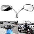 EAFC 1 Pair Motorcycle Electric Bike Mirror 10mm Aluminum Clear Glass for Honda Shadow Ace Spirit Magna VT750 Mirror. 